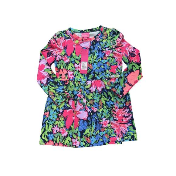 Lilly Pulitzer Other - Lilly Pulitzer Girl SMALL 4-5 Festive Fantasy MINI TEIGEN DRESS Knit Swing NWT